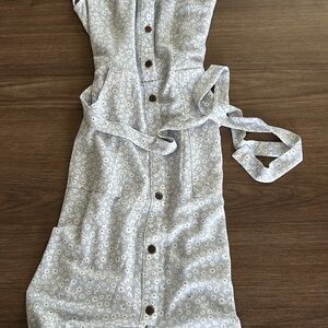 Monteau Blue Floral Button-Down Dress